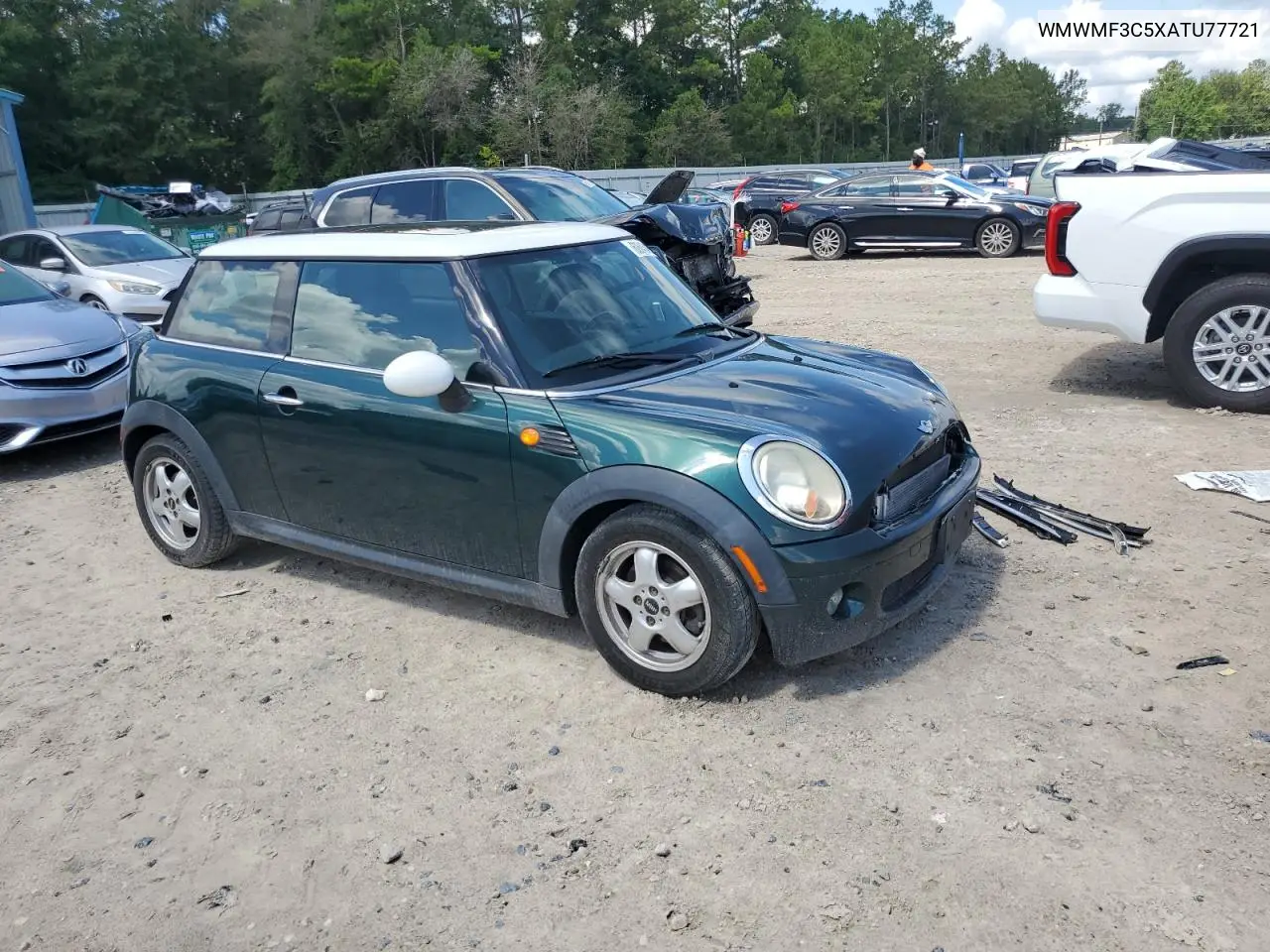 2010 Mini Cooper VIN: WMWMF3C5XATU77721 Lot: 62646495