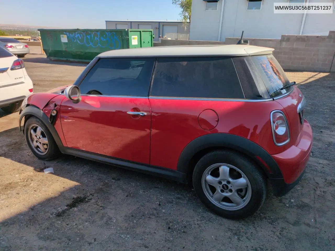 2011 Mini Cooper VIN: WMWSU3C56BT251237 Lot: 56433565