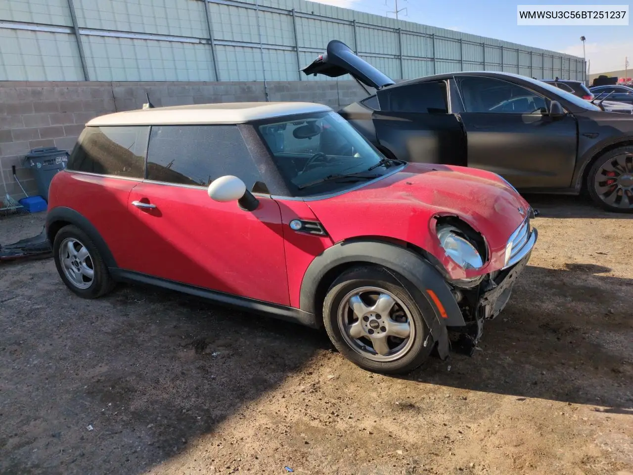 2011 Mini Cooper VIN: WMWSU3C56BT251237 Lot: 56433565