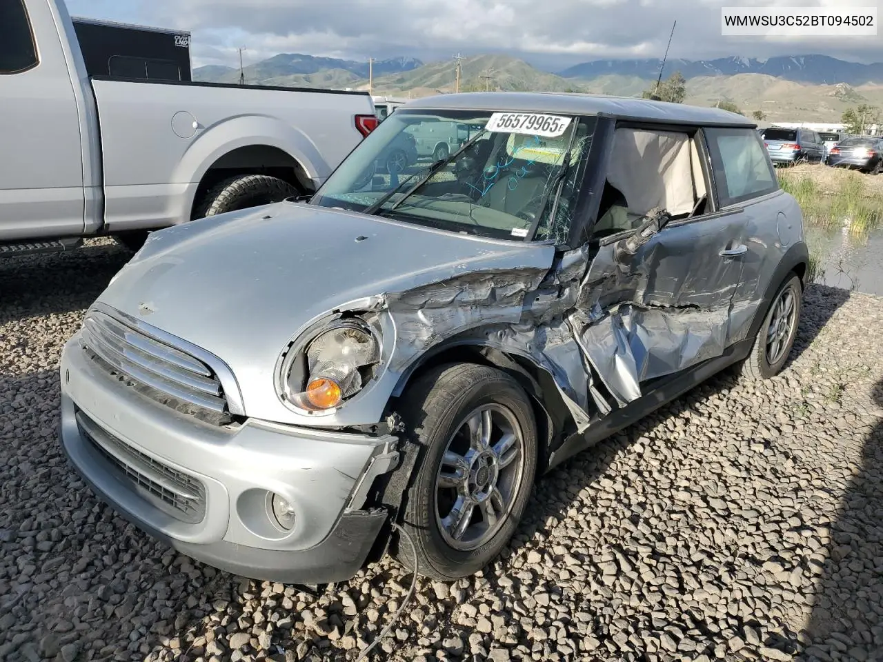 2011 Mini Cooper VIN: WMWSU3C52BT094502 Lot: 56579965