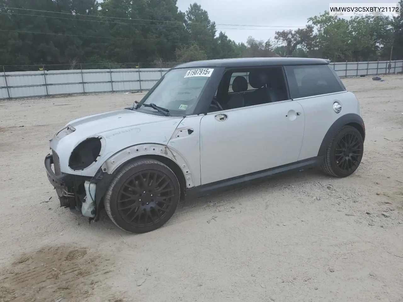 2011 Mini Cooper S VIN: WMWSV3C5XBTY21172 Lot: 61987915