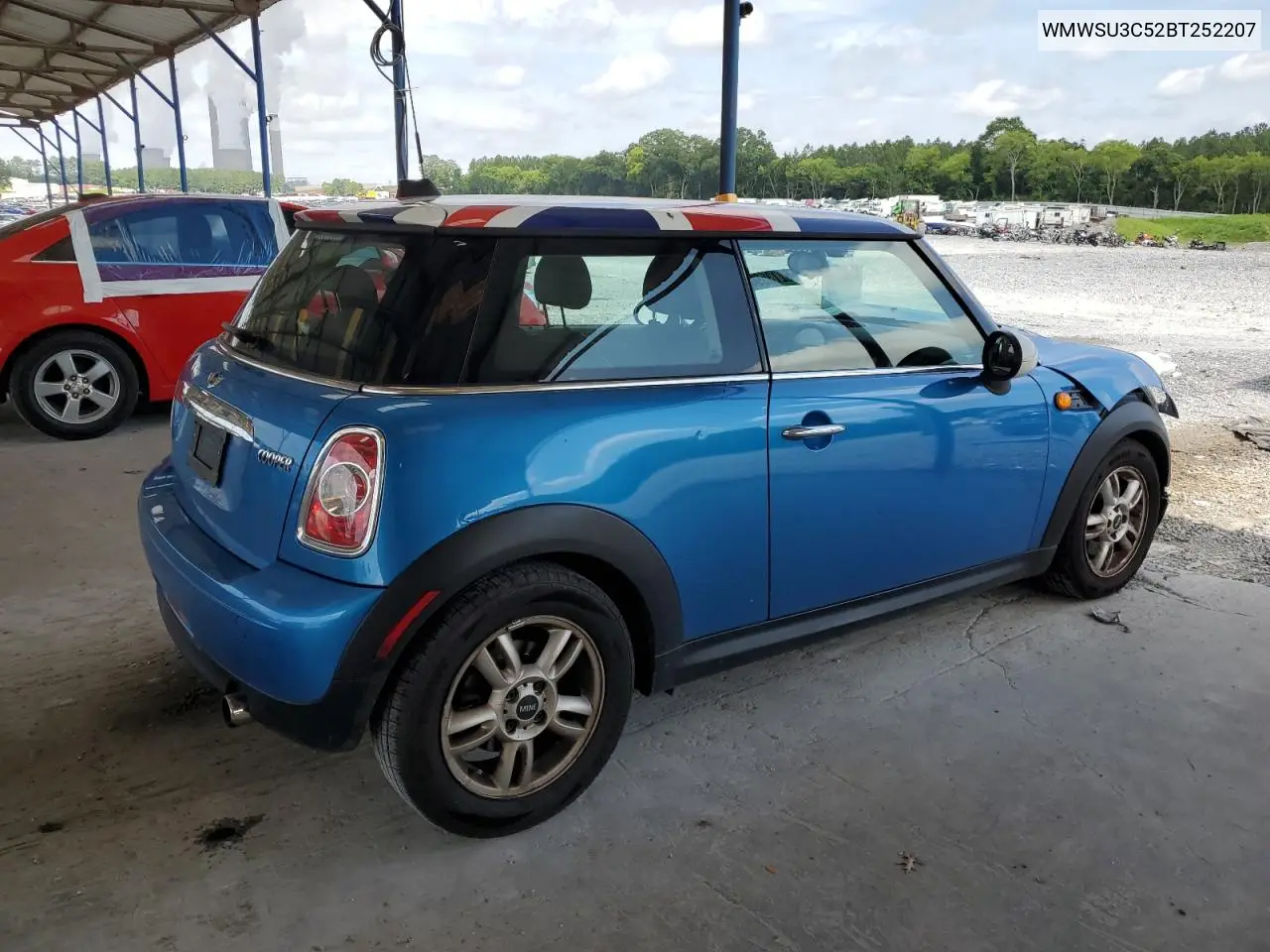 2011 Mini Cooper VIN: WMWSU3C52BT252207 Lot: 62735905