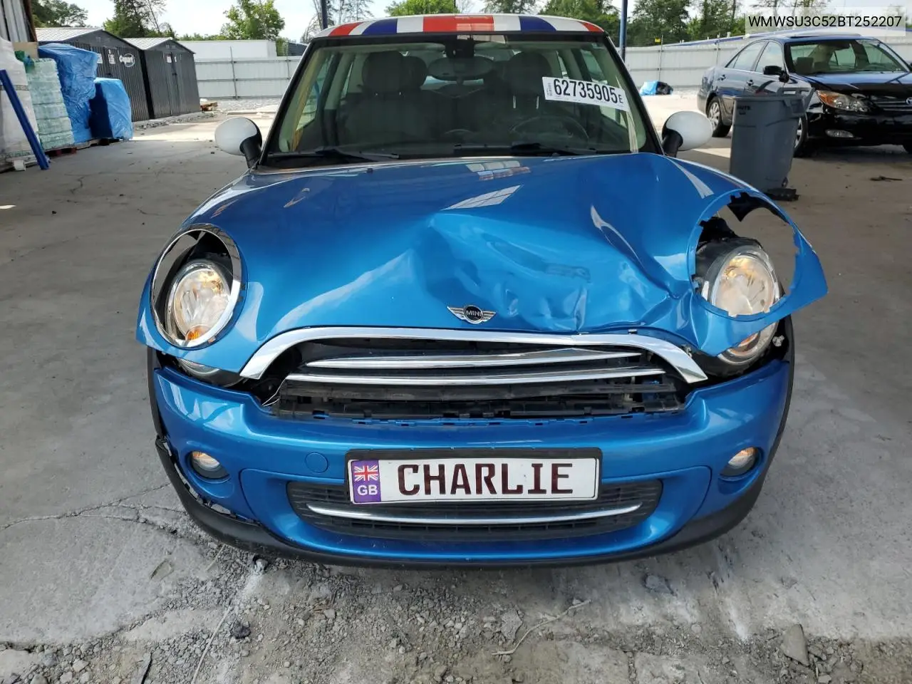 2011 Mini Cooper VIN: WMWSU3C52BT252207 Lot: 62735905