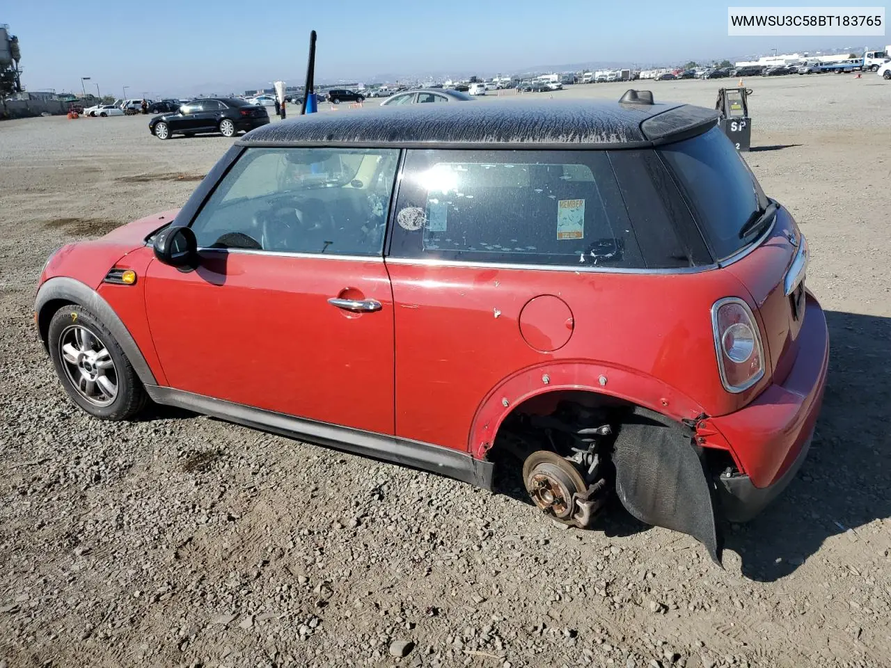 2011 Mini Cooper VIN: WMWSU3C58BT183765 Lot: 63061405