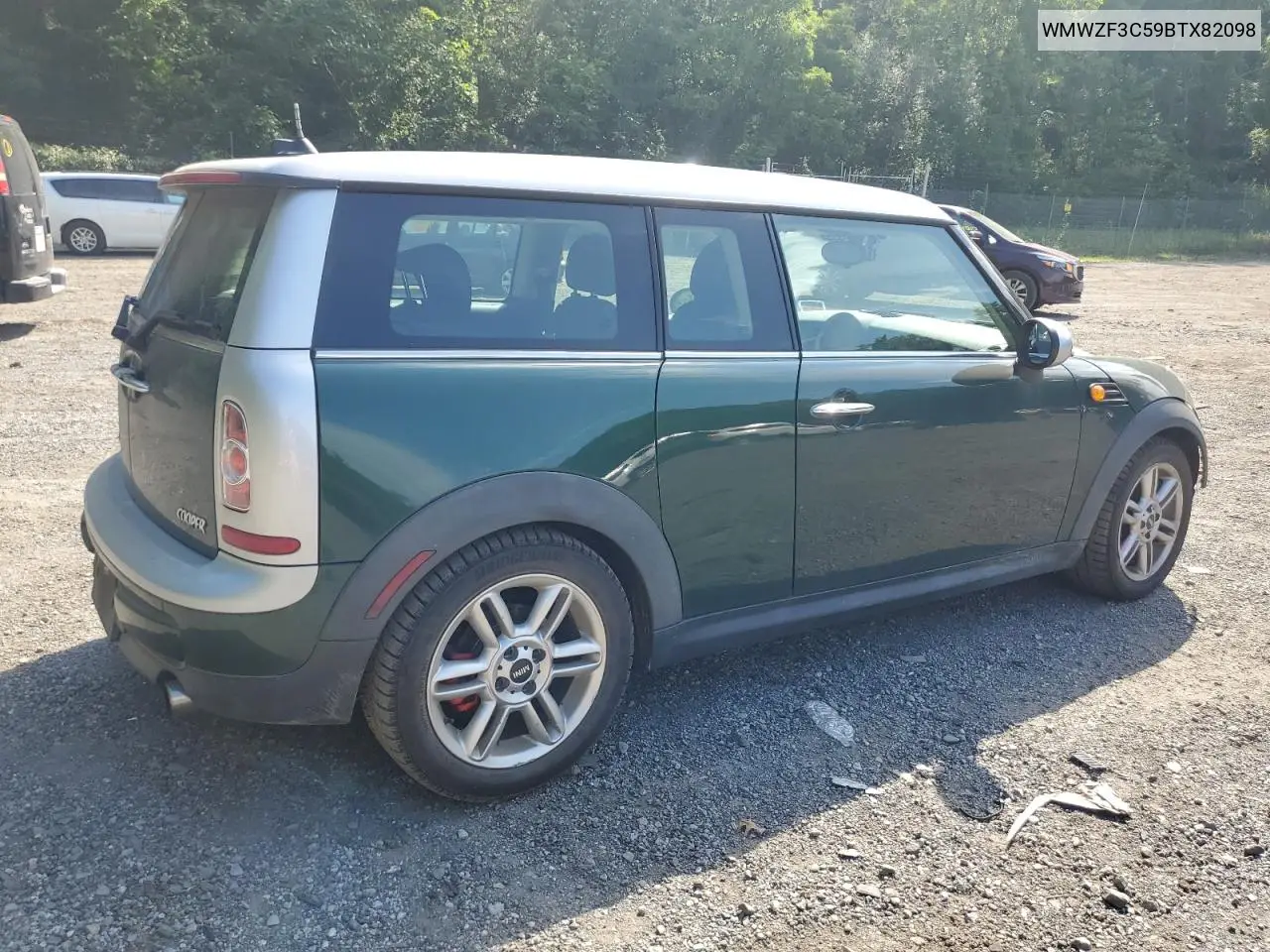 2011 Mini Cooper Clubman VIN: WMWZF3C59BTX82098 Lot: 63068975