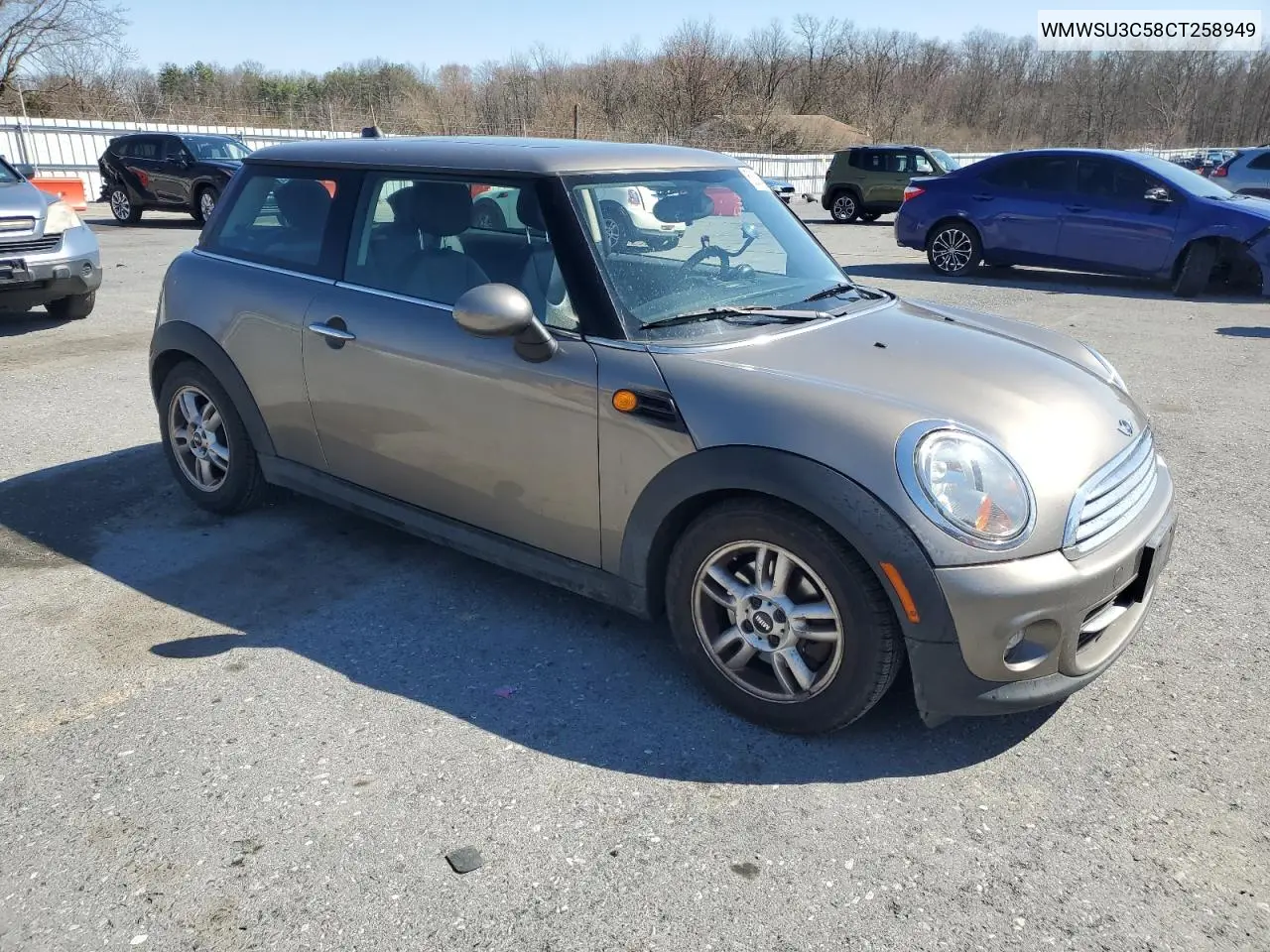 2012 Mini Cooper VIN: WMWSU3C58CT258949 Lot: 50094765