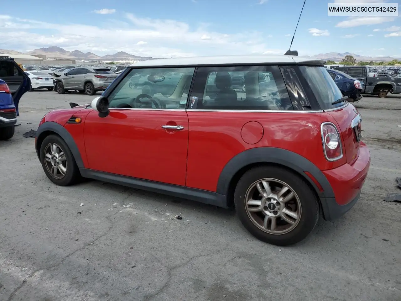 2012 Mini Cooper VIN: WMWSU3C50CT542429 Lot: 54794475