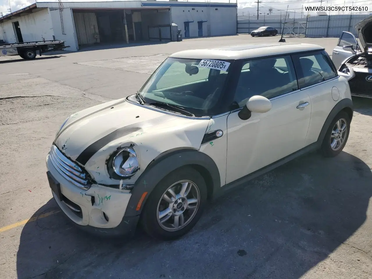 2012 Mini Cooper VIN: WMWSU3C59CT542610 Lot: 56720805