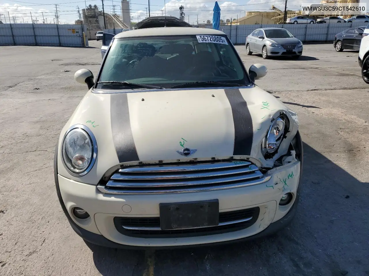 2012 Mini Cooper VIN: WMWSU3C59CT542610 Lot: 56720805