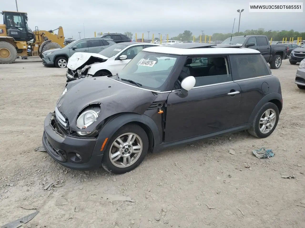 2013 Mini Cooper VIN: WMWSU3C58DT685551 Lot: 56548975