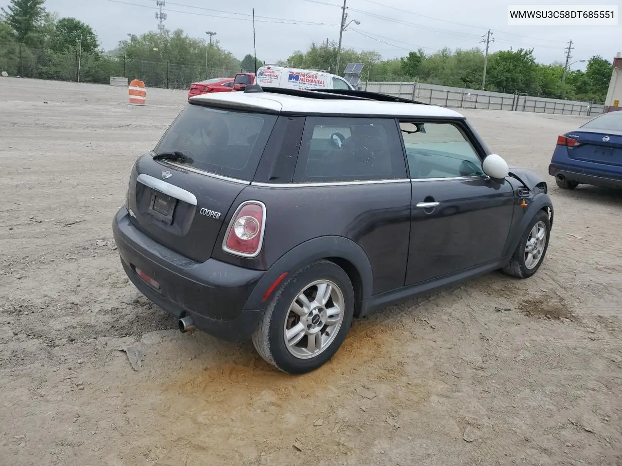 2013 Mini Cooper VIN: WMWSU3C58DT685551 Lot: 56548975