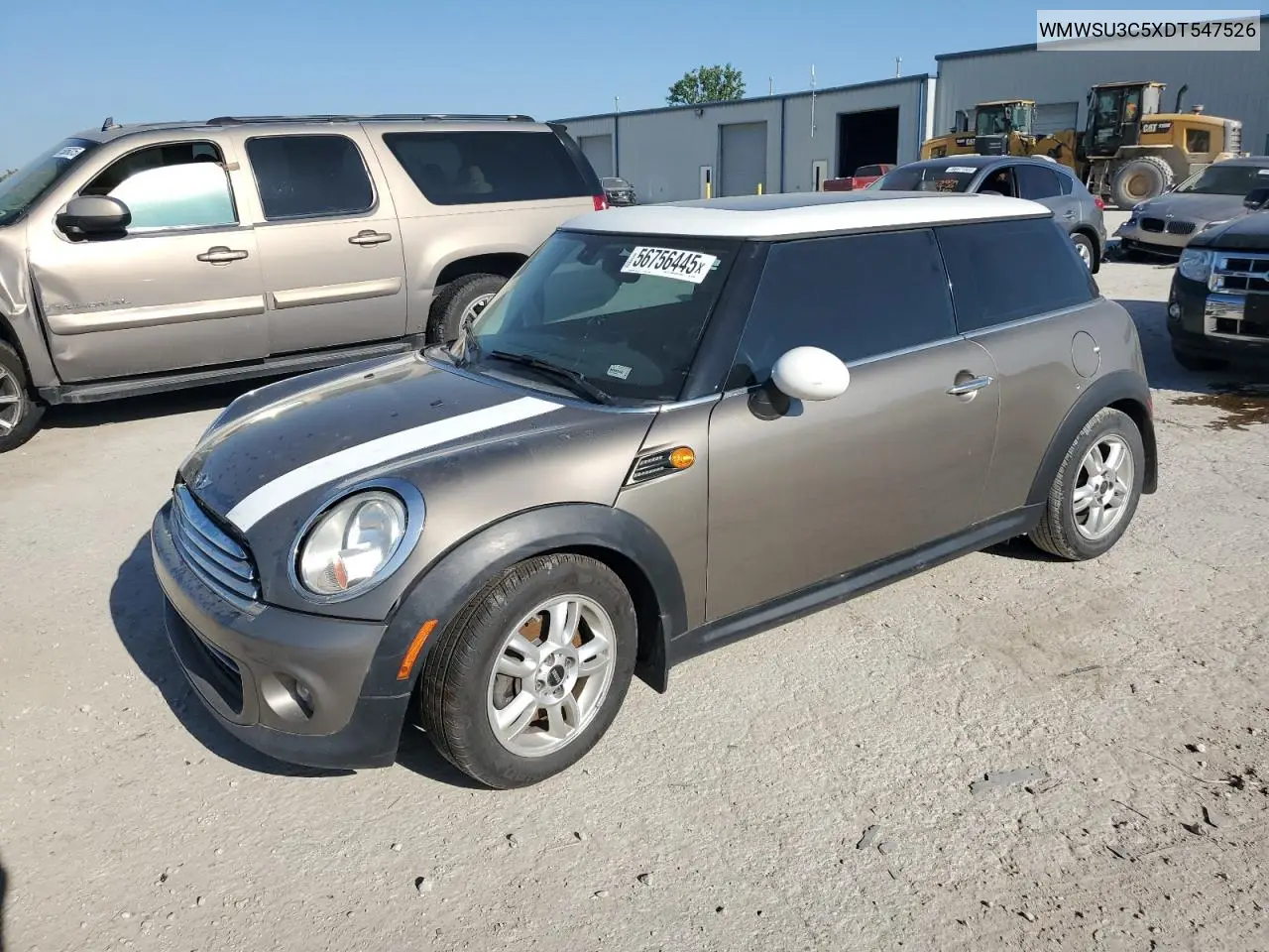 2013 Mini Cooper VIN: WMWSU3C5XDT547526 Lot: 56756445