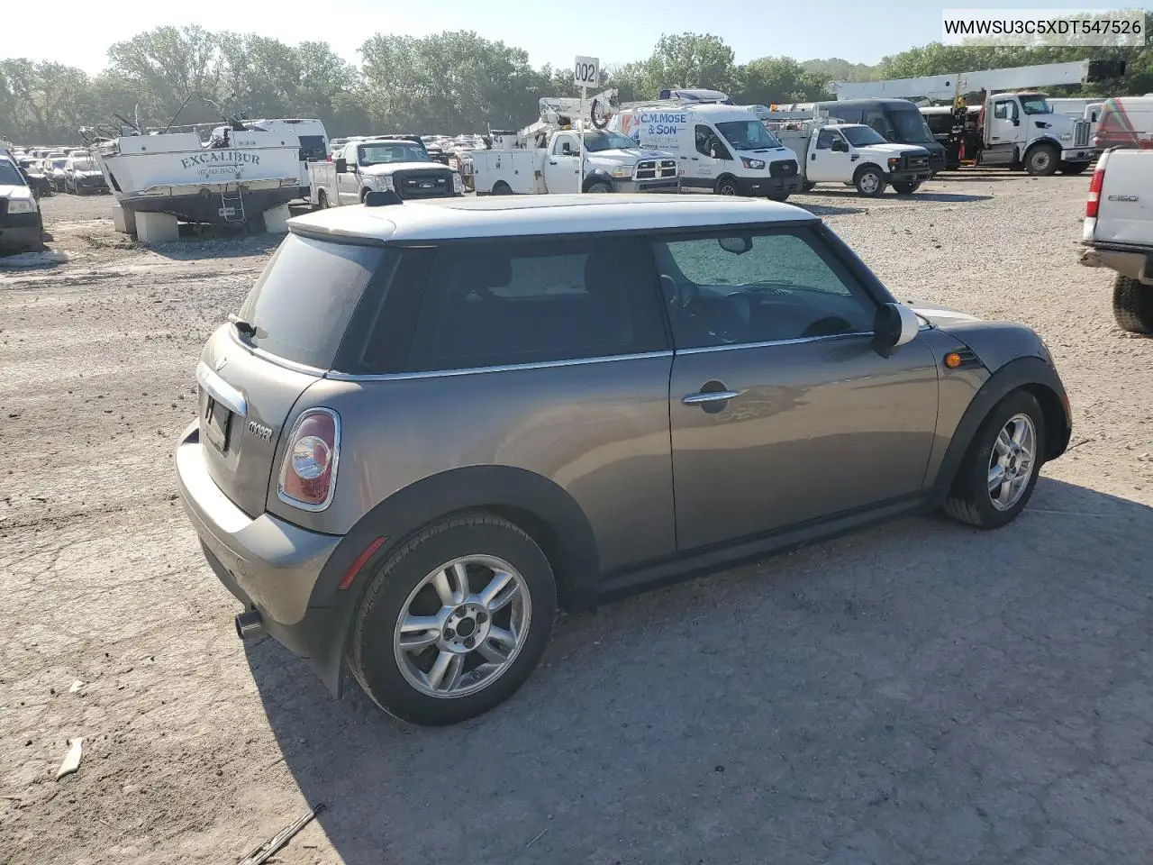 2013 Mini Cooper VIN: WMWSU3C5XDT547526 Lot: 56756445
