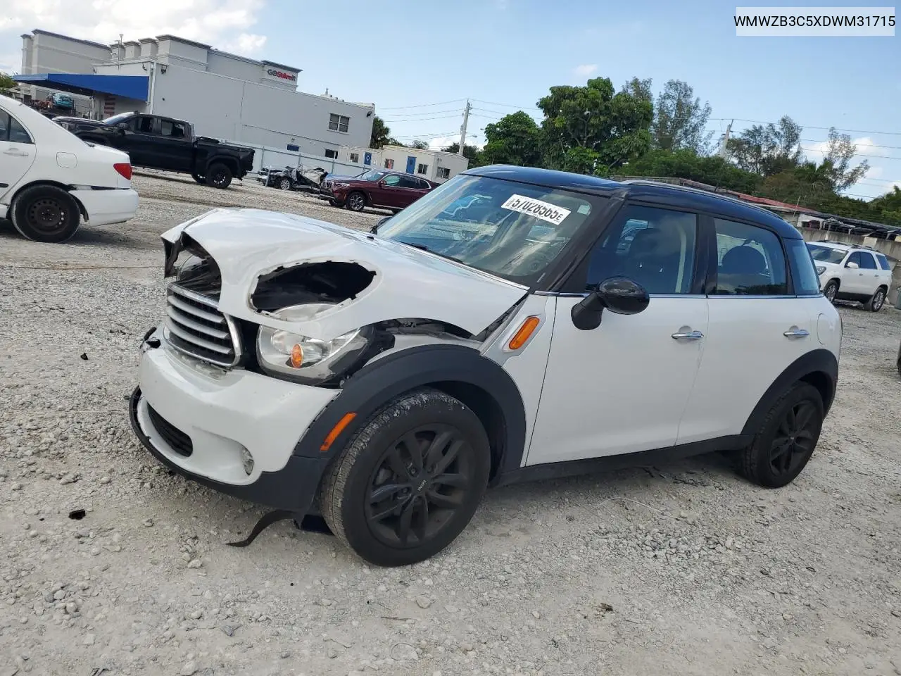 2013 Mini Cooper Countryman VIN: WMWZB3C5XDWM31715 Lot: 57028565