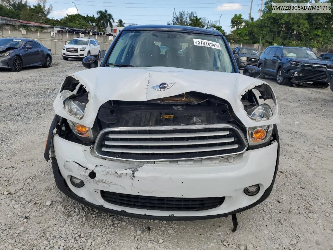 2013 Mini Cooper Countryman VIN: WMWZB3C5XDWM31715 Lot: 57028565