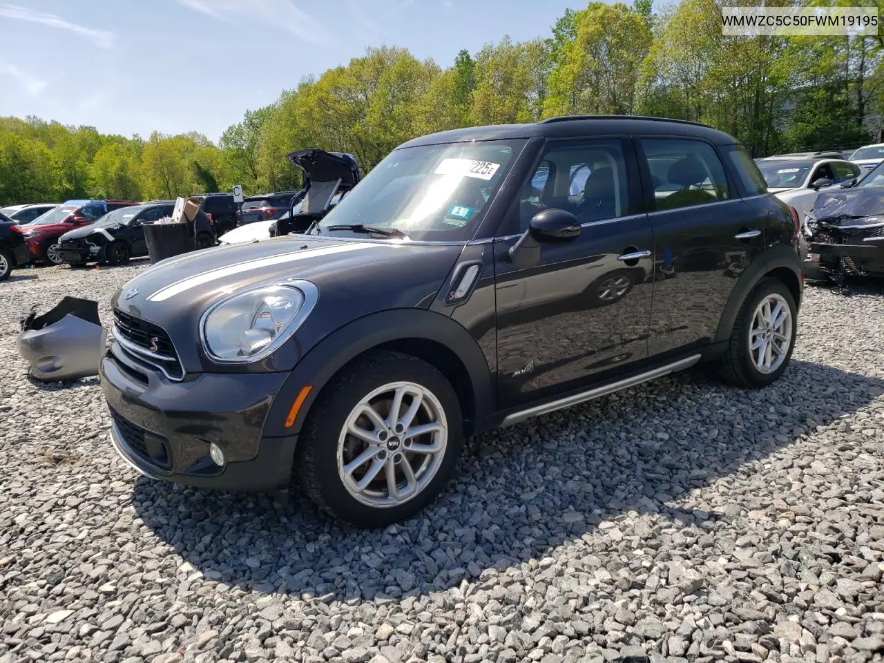 2015 Mini Cooper S Countryman VIN: WMWZC5C50FWM19195 Lot: 56298225