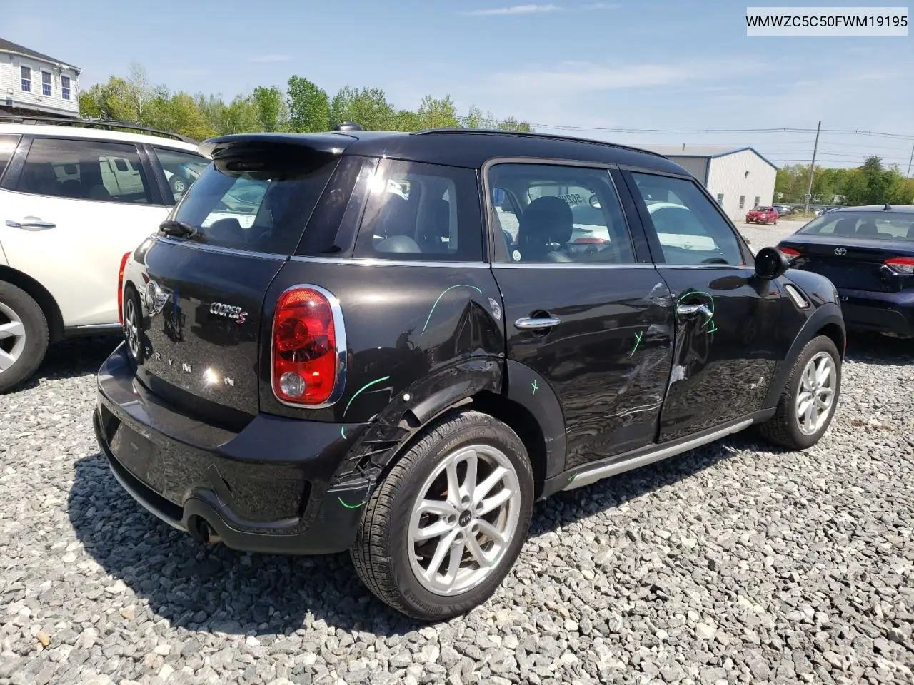 2015 Mini Cooper S Countryman VIN: WMWZC5C50FWM19195 Lot: 56298225