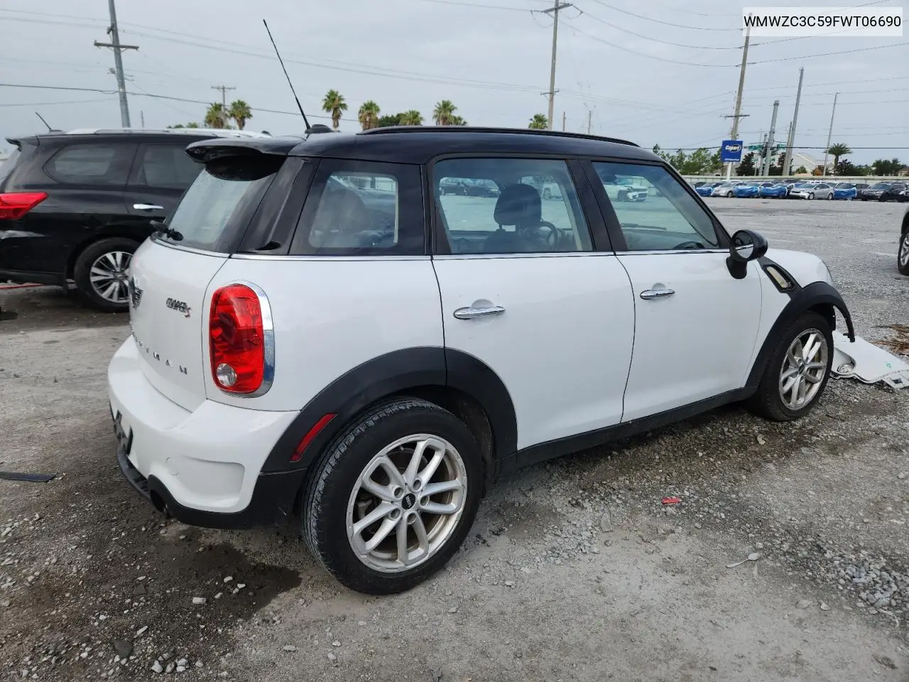 2015 Mini Cooper S Countryman VIN: WMWZC3C59FWT06690 Lot: 62098255