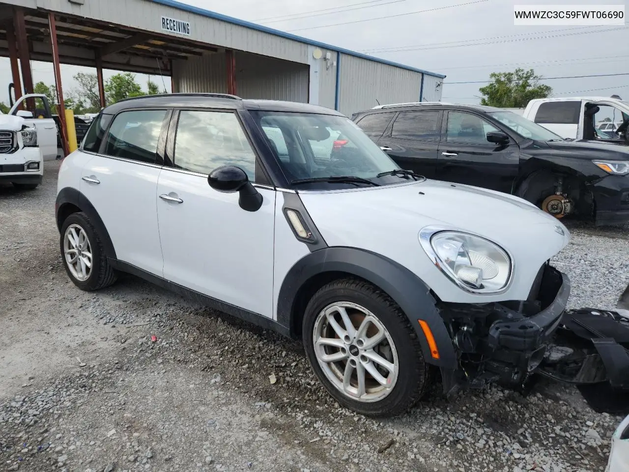 2015 Mini Cooper S Countryman VIN: WMWZC3C59FWT06690 Lot: 62098255