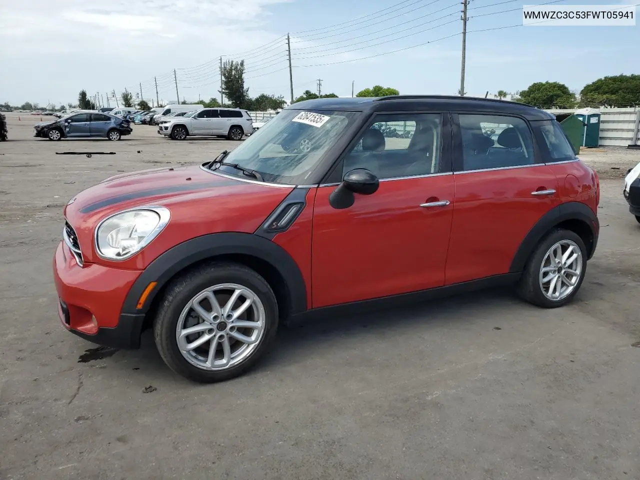 2015 Mini Cooper S Countryman VIN: WMWZC3C53FWT05941 Lot: 62641535