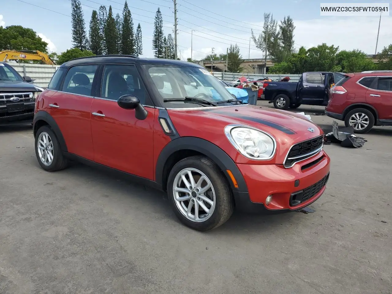 2015 Mini Cooper S Countryman VIN: WMWZC3C53FWT05941 Lot: 62641535