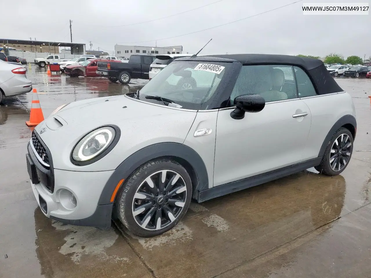 2021 Mini Cooper S VIN: WMWWJ5C07M3M49127 Lot: 51684805