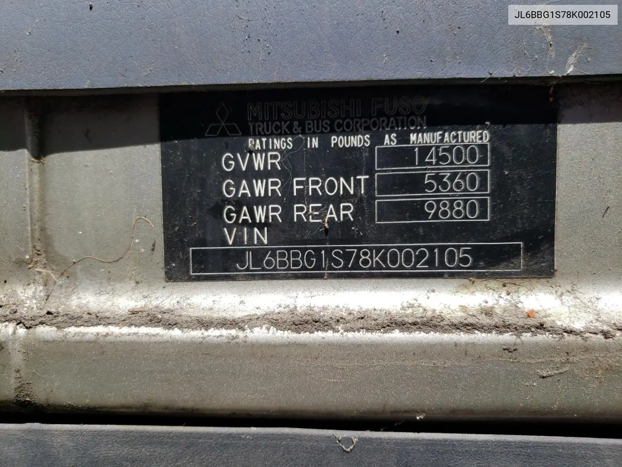 2008 Mitsubishi Fuso Truck Of America Inc Fe 84D VIN: JL6BBG1S78K002105 Lot: 56220765