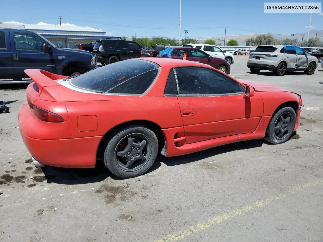 1998 Mitsubishi 3000 Gt VIN: JA3AM44H5WY002366 Lot: 55649735