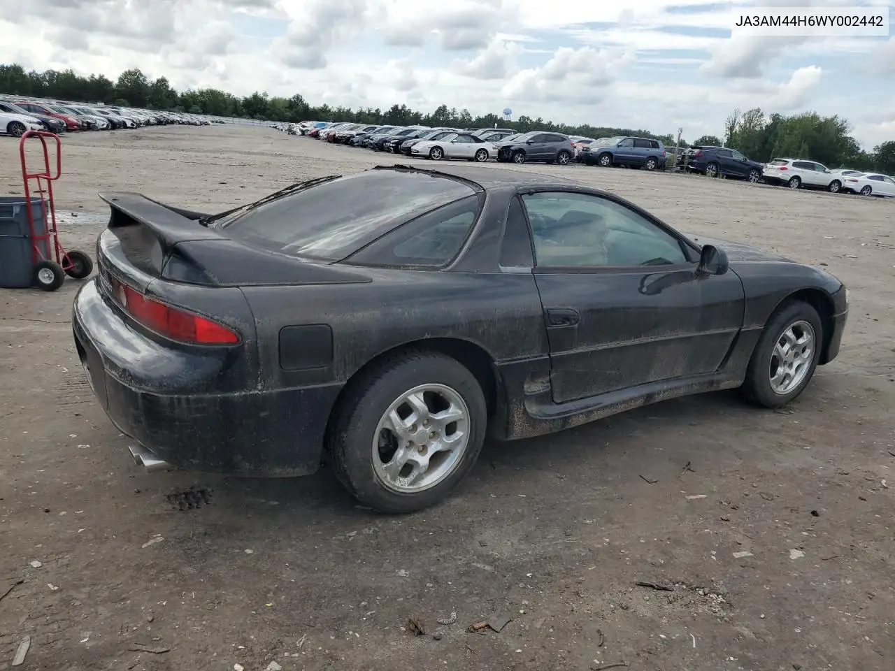 1998 Mitsubishi 3000 Gt VIN: JA3AM44H6WY002442 Lot: 64317765
