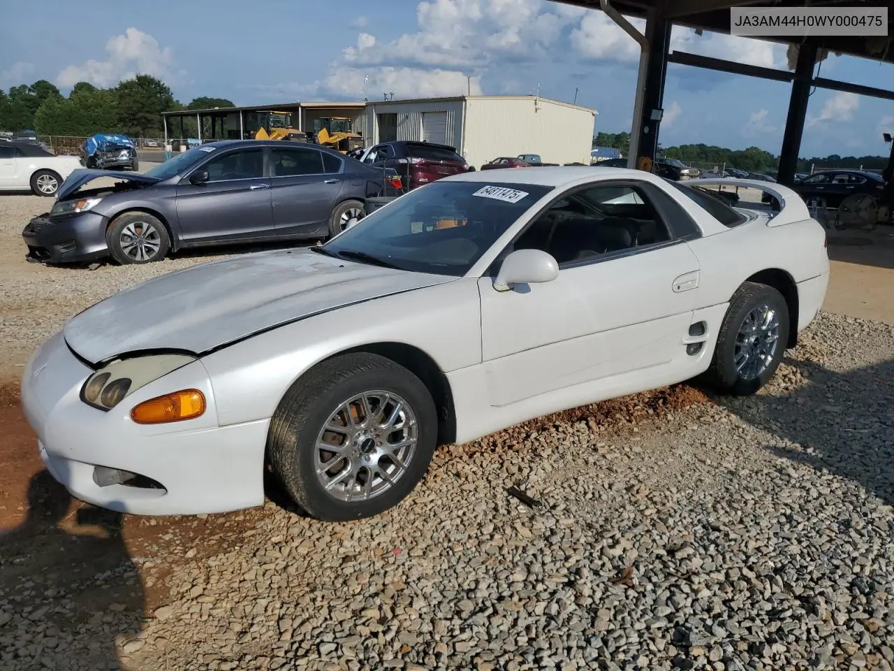 1998 Mitsubishi 3000 Gt VIN: JA3AM44H0WY000475 Lot: 64811475