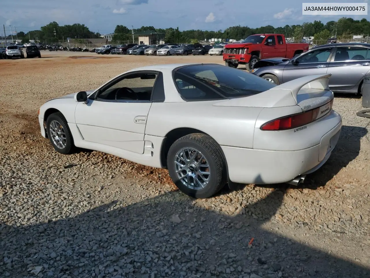 1998 Mitsubishi 3000 Gt VIN: JA3AM44H0WY000475 Lot: 64811475