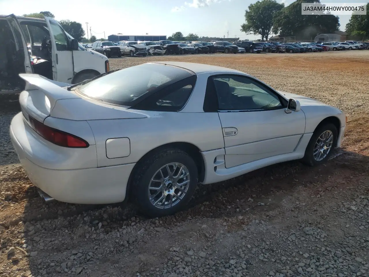 1998 Mitsubishi 3000 Gt VIN: JA3AM44H0WY000475 Lot: 64811475
