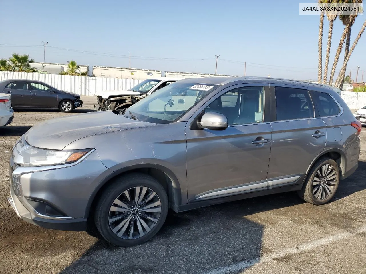 2019 Mitsubishi Outlander Se VIN: JA4AD3A3XKZ024981 Lot: 74187494
