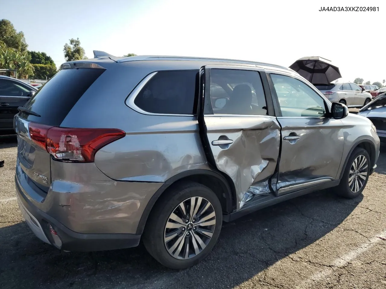 2019 Mitsubishi Outlander Se VIN: JA4AD3A3XKZ024981 Lot: 74187494