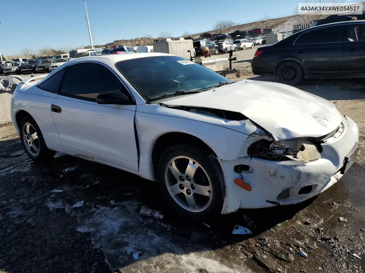 1998 Mitsubishi Eclipse Rs VIN: 4A3AK34YXWE054527 Lot: 42964635
