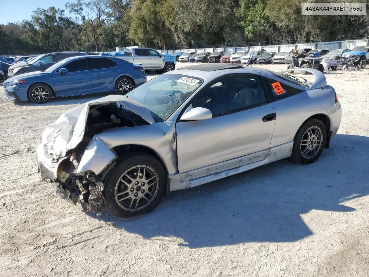 1999 Mitsubishi Eclipse Gs VIN: 4A3AK44Y4XE117550 Lot: 44390295