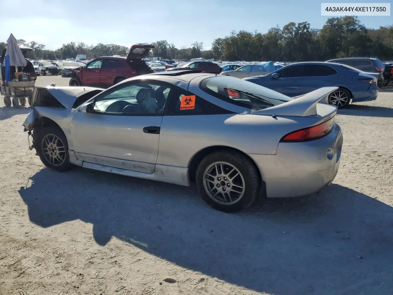 1999 Mitsubishi Eclipse Gs VIN: 4A3AK44Y4XE117550 Lot: 44390295