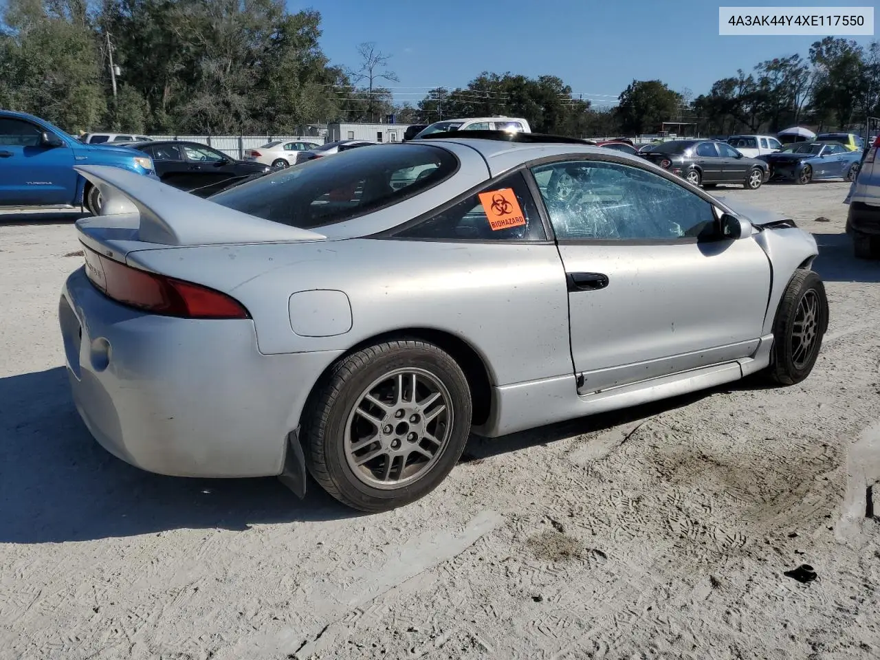 1999 Mitsubishi Eclipse Gs VIN: 4A3AK44Y4XE117550 Lot: 44390295