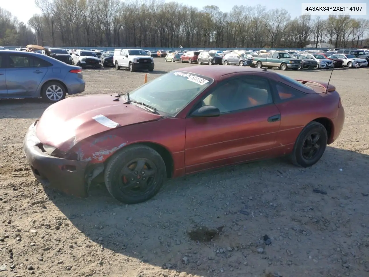 1999 Mitsubishi Eclipse Rs VIN: 4A3AK34Y2XE114107 Lot: 50141765