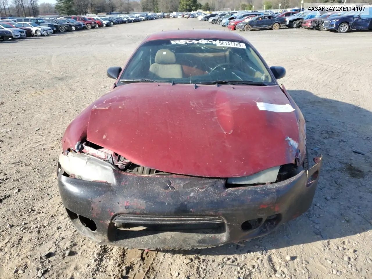 1999 Mitsubishi Eclipse Rs VIN: 4A3AK34Y2XE114107 Lot: 50141765