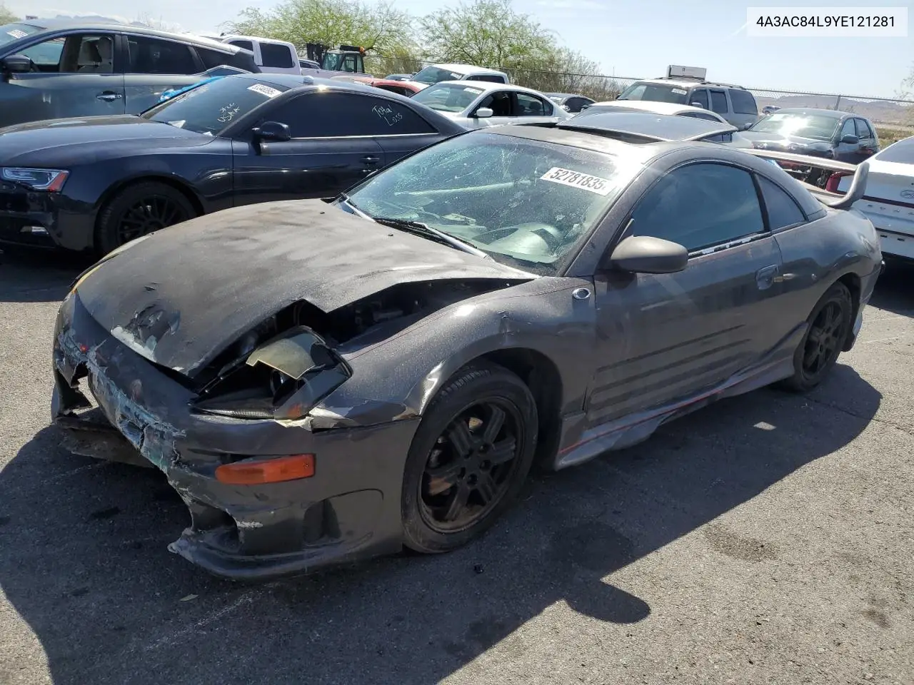 2000 Mitsubishi Eclipse Gt VIN: 4A3AC84L9YE121281 Lot: 52781835