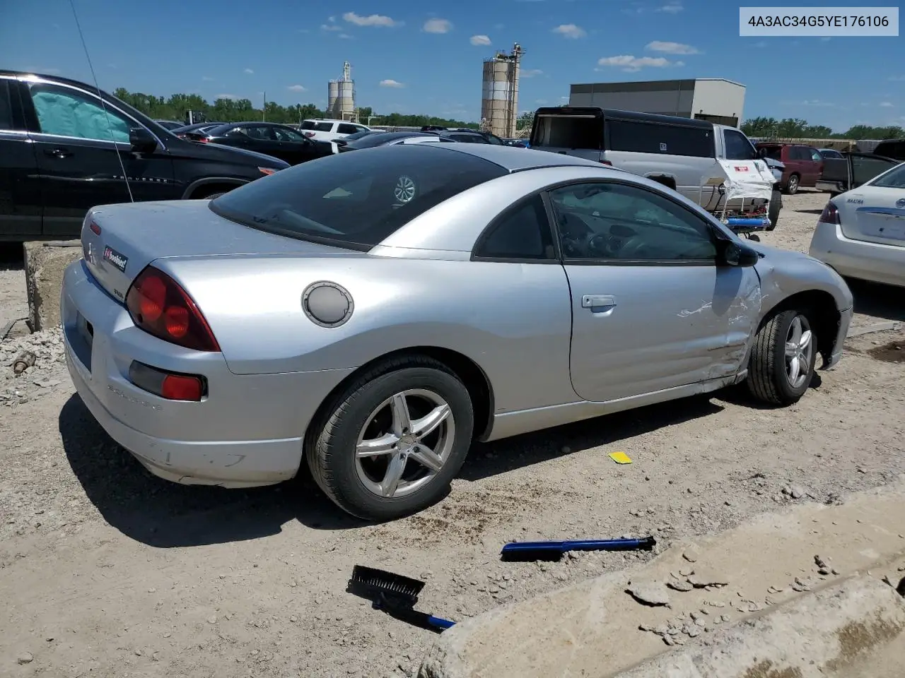 2000 Mitsubishi Eclipse Rs VIN: 4A3AC34G5YE176106 Lot: 55493715