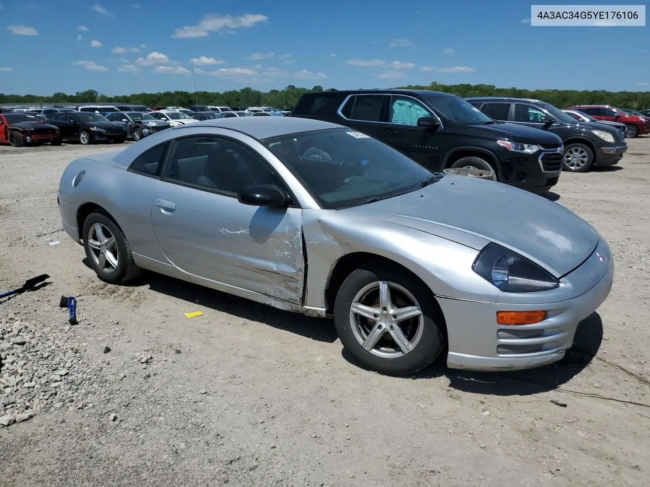 2000 Mitsubishi Eclipse Rs VIN: 4A3AC34G5YE176106 Lot: 55493715
