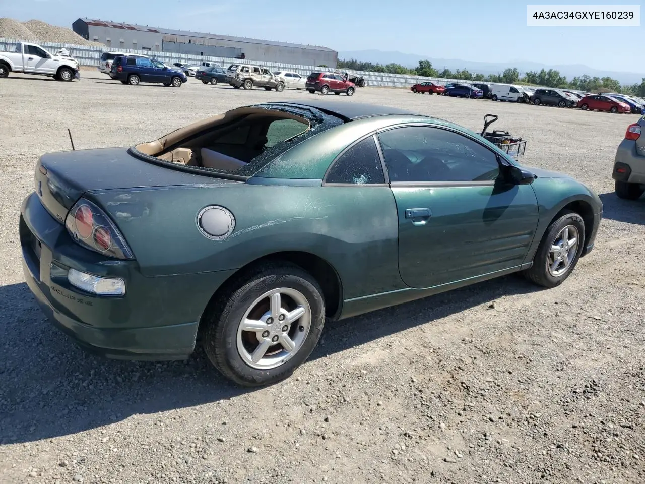 2000 Mitsubishi Eclipse Rs VIN: 4A3AC34GXYE160239 Lot: 55996865