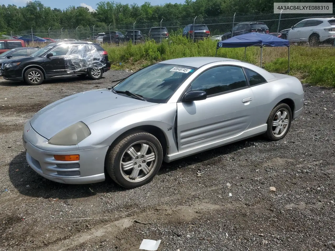 2000 Mitsubishi Eclipse Gt VIN: 4A3AC84LXYE088310 Lot: 60848745