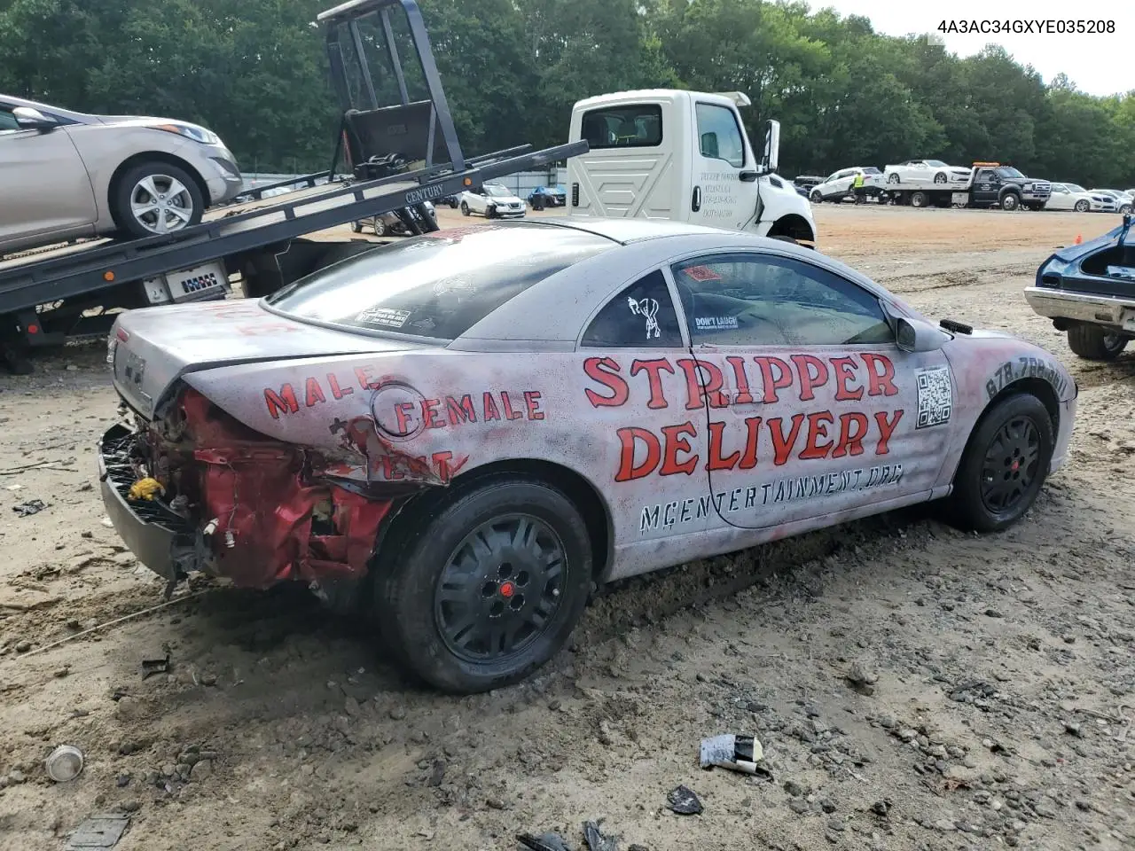 2000 Mitsubishi Eclipse Rs VIN: 4A3AC34GXYE035208 Lot: 61369815