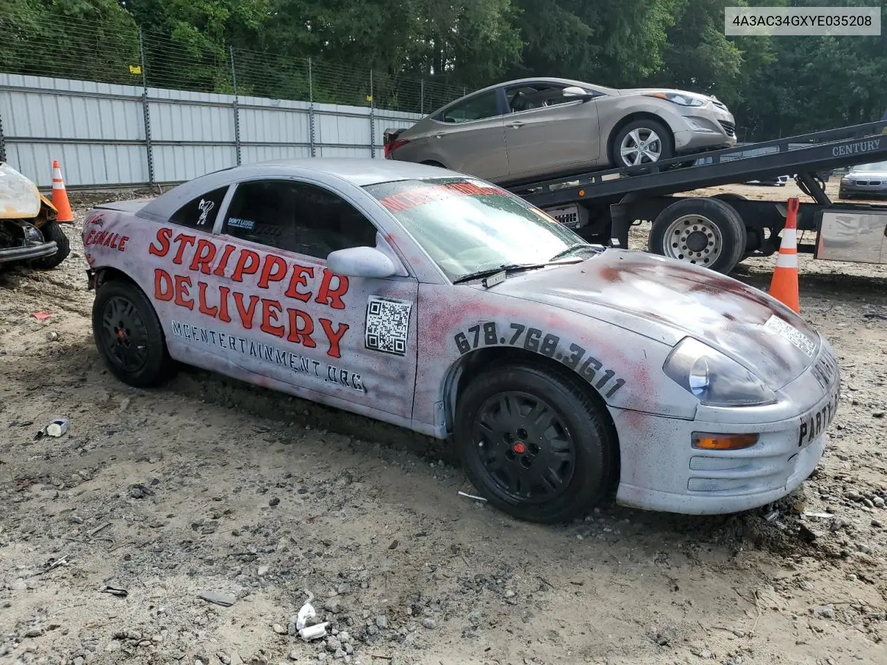 2000 Mitsubishi Eclipse Rs VIN: 4A3AC34GXYE035208 Lot: 61369815