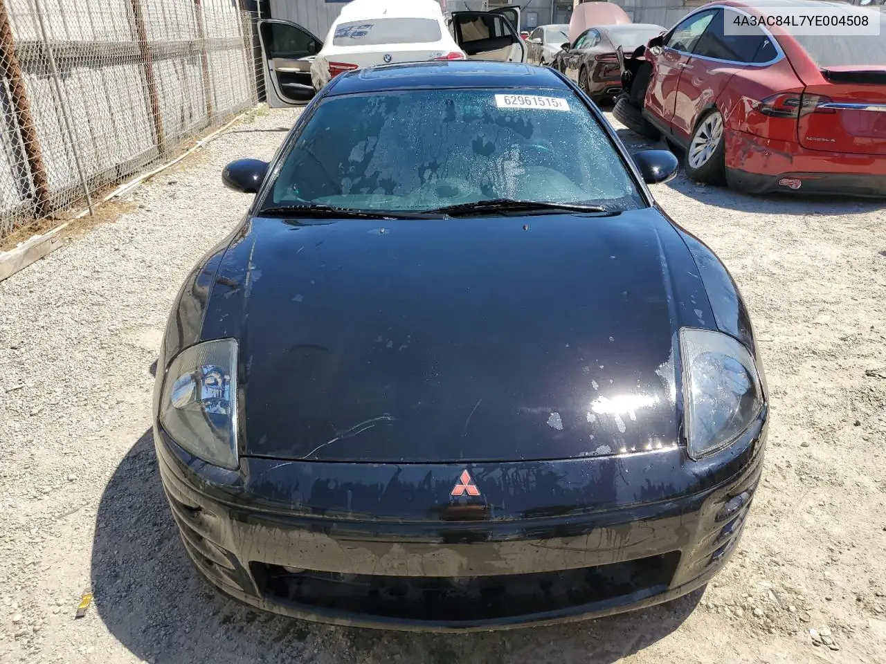 2000 Mitsubishi Eclipse Gt VIN: 4A3AC84L7YE004508 Lot: 62961515