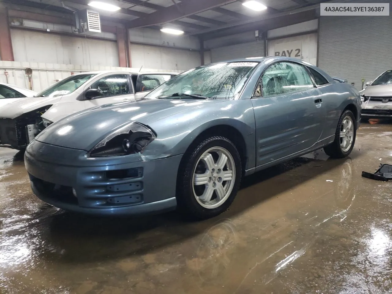 2000 Mitsubishi Eclipse Gt VIN: 4A3AC54L3YE136387 Lot: 84898294