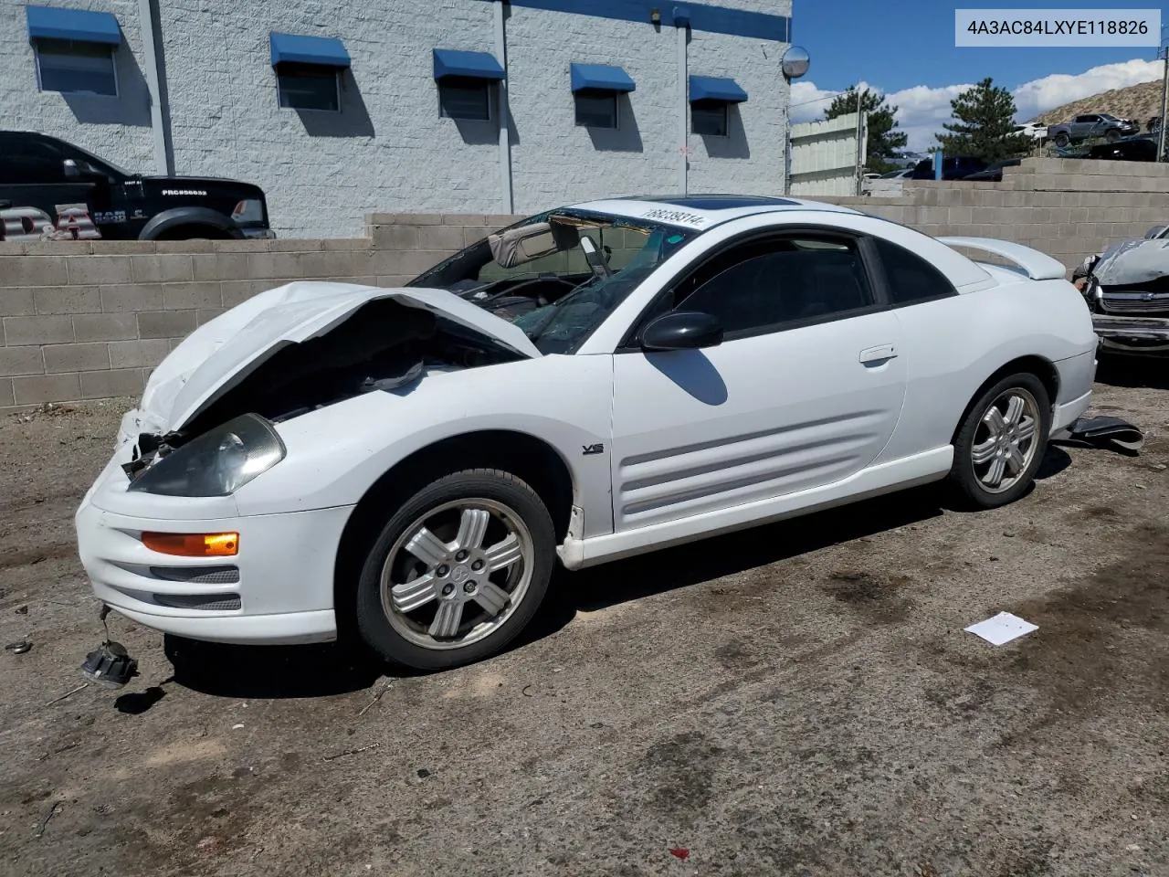 2000 Mitsubishi Eclipse Gt VIN: 4A3AC84LXYE118826 Lot: 88843835